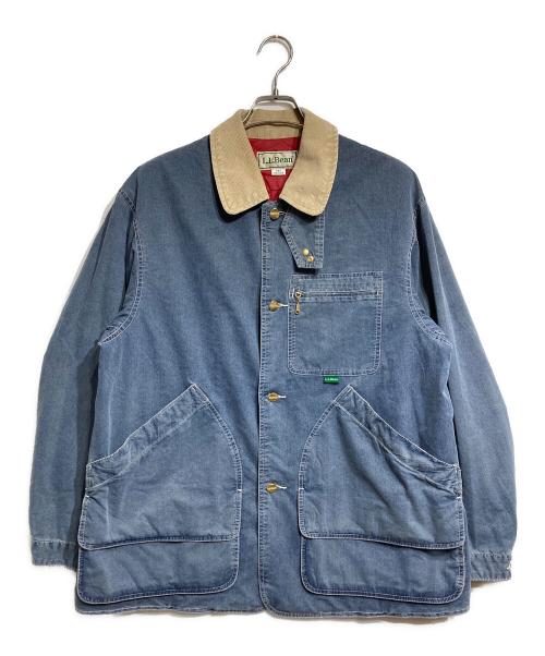 L.L.Bean（エルエルビーン）L.L.Bean (エルエルビーン) Beans FieldCoat/ビーンズ・フィールド・コート ブルー×ベージュ サイズ:Mの古着・服飾アイテム