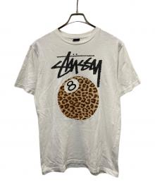 stussy（ステューシー）の古着「レオパード8ボールTシャツ」｜ホワイト