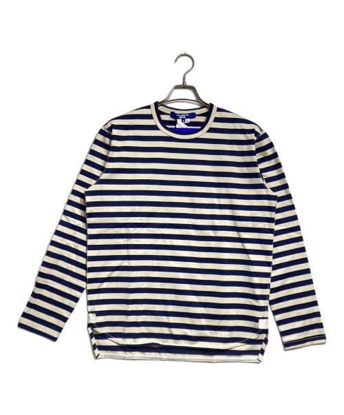 JUNYA WATANABE MAN（ジュンヤワタナベマン）JUNYA WATANABE MAN (ジュンヤワタナベマン) ボーダーカットソー/border cut and sew ベージュ×ネイビー サイズ:Sの古着・服飾アイテム