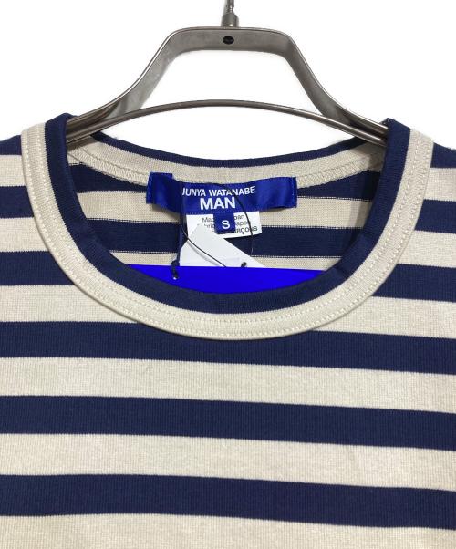 JUNYA WATANABE MAN（ジュンヤワタナベマン）JUNYA WATANABE MAN (ジュンヤワタナベマン) ボーダーカットソー/border cut and sew ベージュ×ネイビー サイズ:Sの古着・服飾アイテム