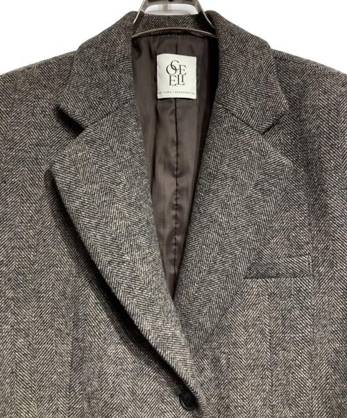 Sea Room lynn（シールームリン）Sea Room lynn (シールームリン) collab オーバーショルダーテーラードジャケット/Dropped shoulder tailored jacket ブラウン サイズ:Mの古着・服飾アイテム