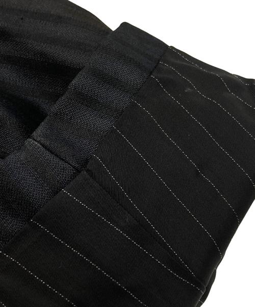 COMME des GARCONS HOMME PLUS（コムデギャルソンオムプリュス）COMME des GARCONS HOMME PLUS (コムデギャルソンオムプリュス) 捻じれストライプウールシルクテーラードジャケット/Wool Silk Tailored Jacket ブラック×ネイビー サイズ:Sの古着・服飾アイテム