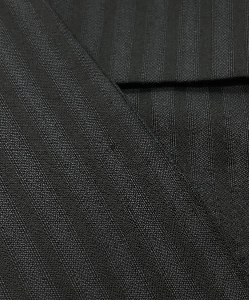 COMME des GARCONS HOMME PLUS（コムデギャルソンオムプリュス）COMME des GARCONS HOMME PLUS (コムデギャルソンオムプリュス) 捻じれストライプウールシルクテーラードジャケット/Wool Silk Tailored Jacket ブラック×ネイビー サイズ:Sの古着・服飾アイテム