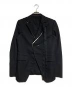 ANN DEMEULEMEESTERアンドゥムルメステール）の古着「コットンリネンデザインジャケット/Cotton-Linen Design Jacket」｜ブラック