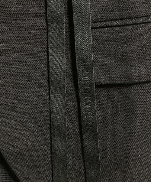 ANN DEMEULEMEESTER（アンドゥムルメステール）ANN DEMEULEMEESTER (アンドゥムルメステール) コットンリネンデザインジャケット/Cotton-Linen Design Jacket ブラック サイズ:XSの古着・服飾アイテム