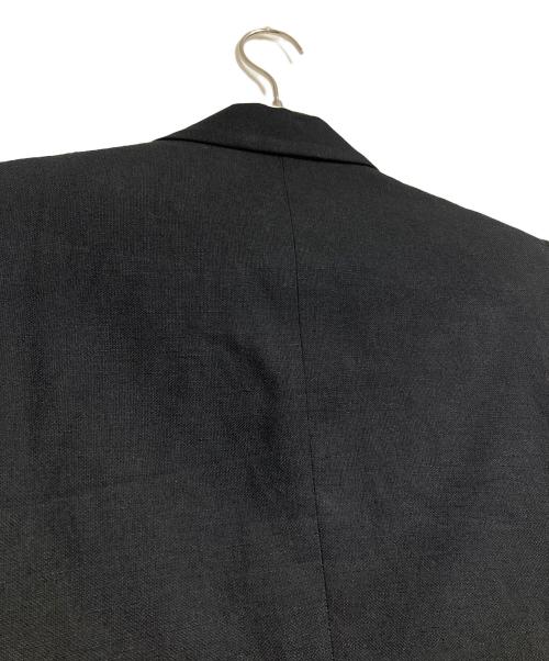 ANN DEMEULEMEESTER（アンドゥムルメステール）ANN DEMEULEMEESTER (アンドゥムルメステール) コットンリネンデザインジャケット/Cotton-Linen Design Jacket ブラック サイズ:XSの古着・服飾アイテム