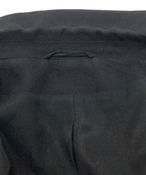 ANN DEMEULEMEESTER（アンドゥムルメステール）ANN DEMEULEMEESTER (アンドゥムルメステール) コットンリネンデザインジャケット/Cotton-Linen Design Jacket ブラック サイズ:XSの古着・服飾アイテム