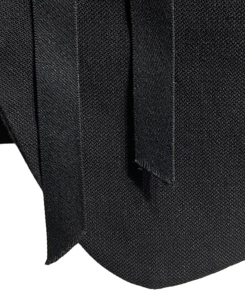 ANN DEMEULEMEESTER（アンドゥムルメステール）ANN DEMEULEMEESTER (アンドゥムルメステール) コットンリネンデザインジャケット/Cotton-Linen Design Jacket ブラック サイズ:XSの古着・服飾アイテム