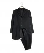 COMME des GARCONSコムデギャルソン）の古着「アシンメトリー断ち切りデザインコート/Asymmetrical design coat」｜ブラック