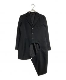COMME des GARCONS（コムデギャルソン）の古着「アシンメトリー断ち切りデザインコート/Asymmetrical design coat」｜ブラック