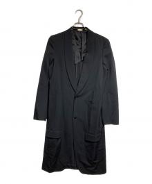 COMME des GARCONS HOMME PLUS（コムデギャルソンオムプリュス）の古着「ウールギャバタキシードコート」｜ブラック