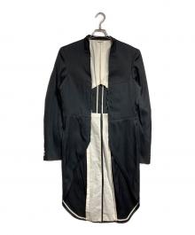 COMME des GARCONS HOMME PLUS（コムデギャルソンオムプリュス）の古着「カットオフ燕尾ロングコート/Cut-off swallowtail long coat」｜ブラック