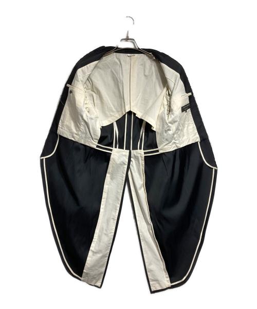 COMME des GARCONS HOMME PLUS（コムデギャルソンオムプリュス）COMME des GARCONS HOMME PLUS (コムデギャルソンオムプリュス) カットオフ燕尾ロングコート/Cut-off swallowtail long coat ブラック サイズ:Mの古着・服飾アイテム