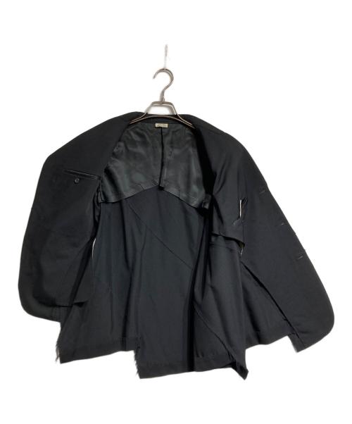 COMME des GARCONS HOMME PLUS（コムデギャルソンオムプリュス）COMME des GARCONS HOMME PLUS (コムデギャルソンオムプリュス) 捻じれ断ち切りテーラードジャケット/Twisted cut tailored jacket ブラック サイズ:Sの古着・服飾アイテム