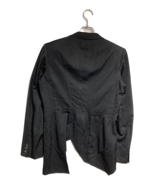 COMME des GARCONS HOMME PLUS（コムデギャルソンオムプリュス）COMME des GARCONS HOMME PLUS (コムデギャルソンオムプリュス) 1Bカットオフデザインジャケット/Raw Edge Single-Button Jacket ブラック サイズ:Sの古着・服飾アイテム