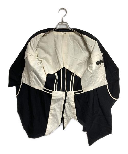 COMME des GARCONS HOMME PLUS（コムデギャルソンオムプリュス）COMME des GARCONS HOMME PLUS (コムデギャルソンオムプリュス) 1Bカットオフデザインジャケット/Raw Edge Single-Button Jacket ブラック サイズ:Sの古着・服飾アイテム