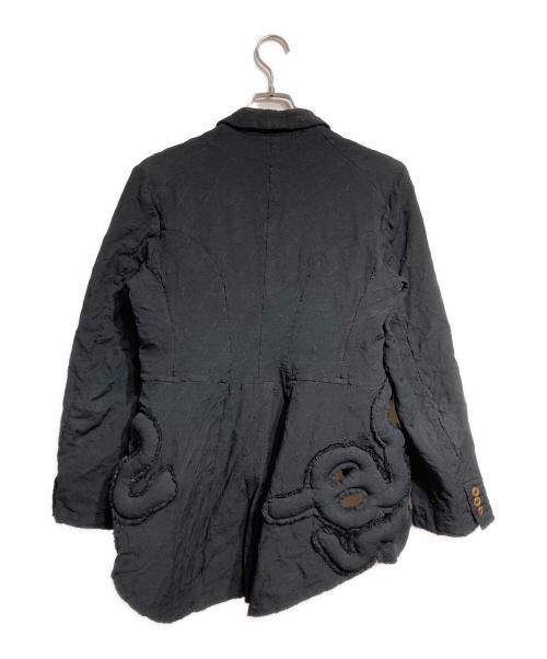 COMME des GARCONS（コムデギャルソン）COMME des GARCONS (コムデギャルソン) ポリ縮絨 パデットデザインジャケット ブラック サイズ:Mの古着・服飾アイテム