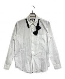 BLACK COMME des GARCONS（ブラックコムデギャルソン）の古着「蝶ネクタイデザインシャツ/Bow tie shirt」｜ホワイト