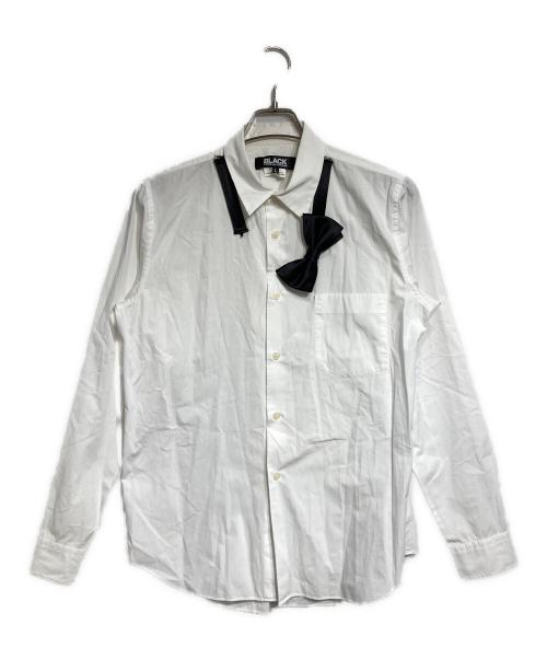 BLACK COMME des GARCONS（ブラックコムデギャルソン）BLACK COMME des GARCONS (ブラックコムデギャルソン) 蝶ネクタイデザインシャツ/Bow tie shirt ホワイト サイズ:Lの古着・服飾アイテム