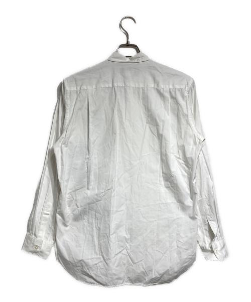 COMME des GARCONS HOMME PLUS（コムデギャルソンオムプリュス）COMME des GARCONS HOMME PLUS (コムデギャルソンオムプリュス) ベロアパッチデザインシャツ ホワイト サイズ:SSの古着・服飾アイテム