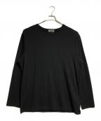 Yohji Yamamoto pour hommeヨウジヤマモト プールオム）の古着「ウールエアー天竺カットソー/Wool Air Jersey Cut and Sewn」｜ブラック