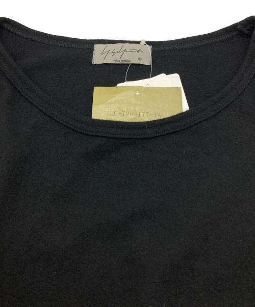 Yohji Yamamoto pour homme（ヨウジヤマモト プールオム）Yohji Yamamoto pour homme (ヨウジヤマモト プールオム) ウールエアー天竺カットソー/Wool Air Jersey Cut and Sewn ブラック サイズ:3の古着・服飾アイテム