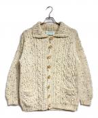 INVERALLANインバーアラン）の古着「アランニットカーディガン/」Aran knit cardigan」｜アイボリー