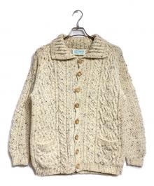 INVERALLAN（インバーアラン）の古着「アランニットカーディガン/」Aran knit cardigan」｜アイボリー