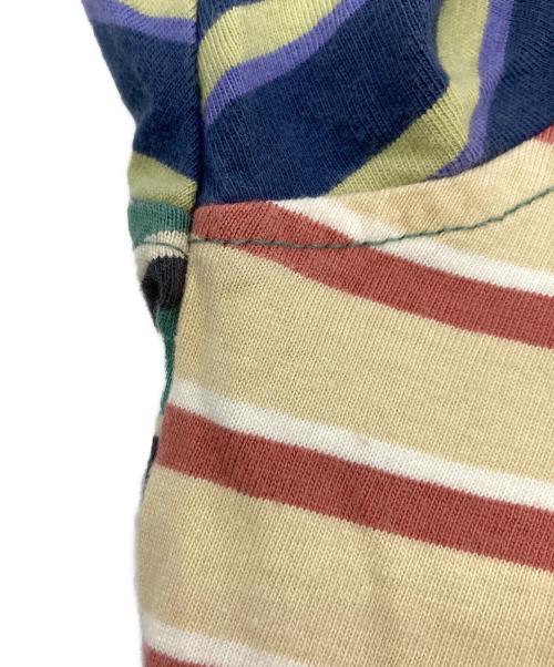 stussy（ステューシー）stussy (ステューシー) マルチボーダーTシャツ ベージュ サイズ:Sの古着・服飾アイテム