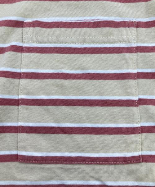 stussy（ステューシー）stussy (ステューシー) マルチボーダーTシャツ ベージュ サイズ:Sの古着・服飾アイテム