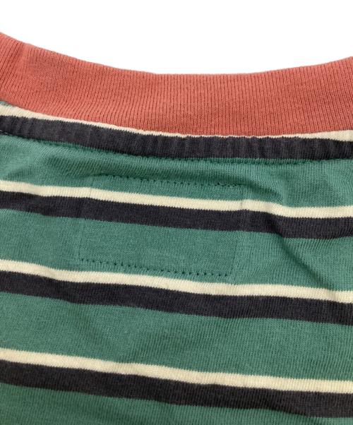 stussy（ステューシー）stussy (ステューシー) マルチボーダーTシャツ ベージュ サイズ:Sの古着・服飾アイテム