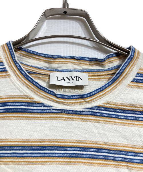 LANVIN（ランバン）LANVIN (ランバン) GALLERY DEPT (ギャラリー デプト) ボーダーペイントTシャツ/Border Paint T-shirt ベージュ サイズ:Lの古着・服飾アイテム