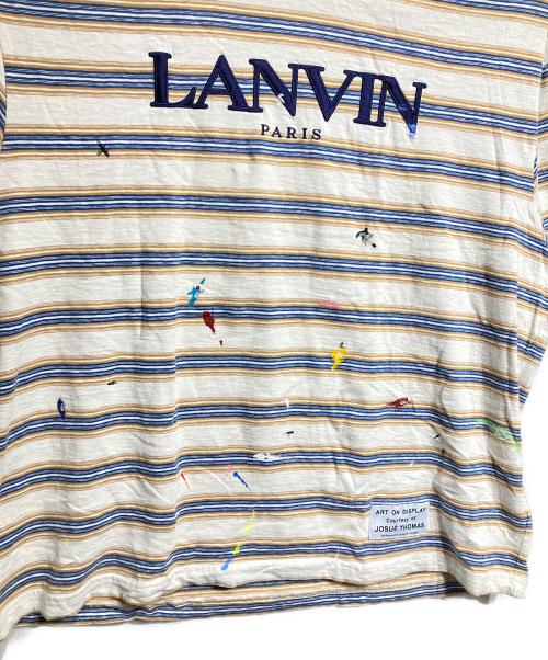 LANVIN（ランバン）LANVIN (ランバン) GALLERY DEPT (ギャラリー デプト) ボーダーペイントTシャツ/Border Paint T-shirt ベージュ サイズ:Lの古着・服飾アイテム