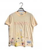 LANVIN×GALLERY DEPTランバン×ギャラリー デプト）の古着「ペイント加工ロゴTシャツ/Printed logo T-shirt」｜オレンジ