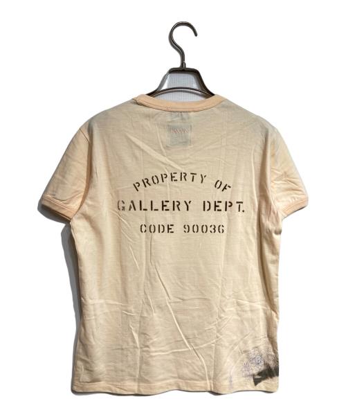 LANVIN（ランバン）LANVIN (ランバン) GALLERY DEPT (ギャラリー デプト) ペイント加工ロゴTシャツ/Printed logo T-shirt オレンジ サイズ:Lの古着・服飾アイテム