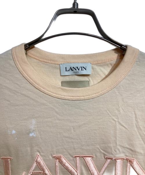 LANVIN（ランバン）LANVIN (ランバン) GALLERY DEPT (ギャラリー デプト) ペイント加工ロゴTシャツ/Printed logo T-shirt オレンジ サイズ:Lの古着・服飾アイテム