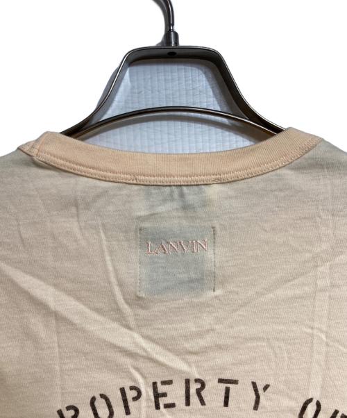 LANVIN（ランバン）LANVIN (ランバン) GALLERY DEPT (ギャラリー デプト) ペイント加工ロゴTシャツ/Printed logo T-shirt オレンジ サイズ:Lの古着・服飾アイテム