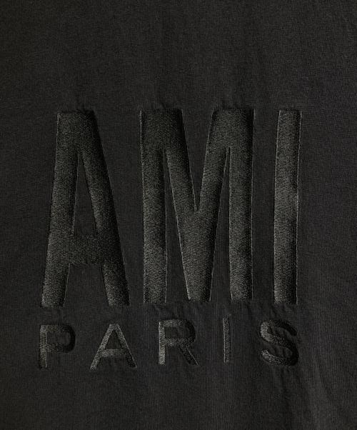 AMI Alexandre Mattiussi（アミアレクサンドルマテュッシ）AMI Alexandre Mattiussi (アミアレクサンドルマテュッシ) ロゴTシャツ/Logo Tee ブラック サイズ:Mの古着・服飾アイテム