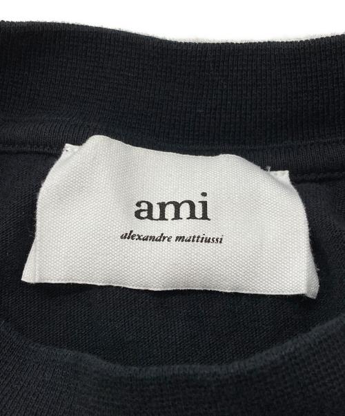 AMI Alexandre Mattiussi（アミアレクサンドルマテュッシ）AMI Alexandre Mattiussi (アミアレクサンドルマテュッシ) ロゴTシャツ/Logo Tee ブラック サイズ:Mの古着・服飾アイテム