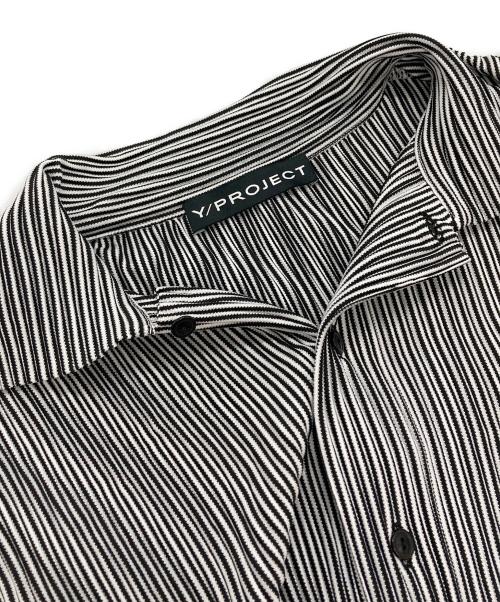 Y. PROJECT（ワイプロジェクト）Y. PROJECT (ワイプロジェクト) ACCORDION STROBE SHIRT/アコーディオンストローブシャツ ブラック サイズ:Mの古着・服飾アイテム