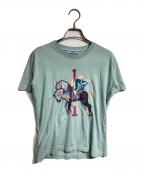 PRADAプラダ）の古着「ユニコーン刺繍Tシャツ/Embroidered unicorn T-shirt」｜ブルー