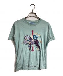 PRADA（プラダ）の古着「ユニコーン刺繍Tシャツ/Embroidered unicorn T-shirt」｜ブルー