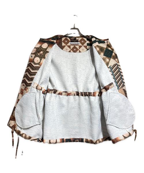 Acne studios（アクネ ストゥディオス）Acne studios (アクネ ストゥディオス) 10 corso como (ディエチ コルソコモ) Patchwork Jacquard Woven Jacket/パッチワークジャカードウーブンジャケット ブラウン サイズ:Mの古着・服飾アイテム
