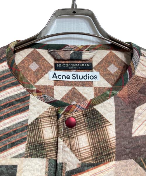 Acne studios（アクネ ストゥディオス）Acne studios (アクネ ストゥディオス) 10 corso como (ディエチ コルソコモ) Patchwork Jacquard Woven Jacket/パッチワークジャカードウーブンジャケット ブラウン サイズ:Mの古着・服飾アイテム