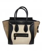 CELINEセリーヌ）の古着「ラゲージマイクロショッパー/Luggage Micro Shopper」｜ブラウン×ブラック