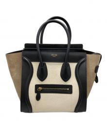 CELINE（セリーヌ）の古着「ラゲージマイクロショッパー/Luggage Micro Shopper」｜ブラウン×ブラック