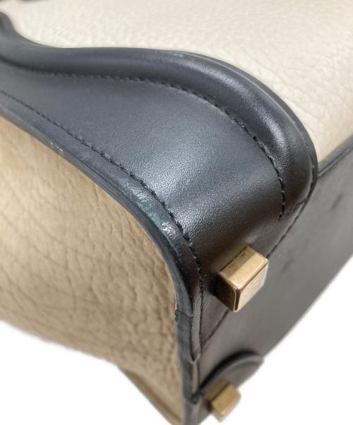 CELINE（セリーヌ）CELINE (セリーヌ) ラゲージマイクロショッパー/Luggage Micro Shopper ブラウン×ブラックの古着・服飾アイテム