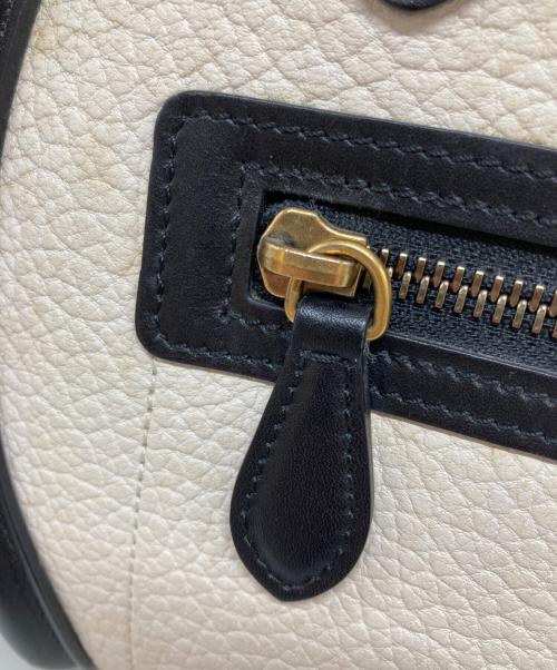 CELINE（セリーヌ）CELINE (セリーヌ) ラゲージマイクロショッパー/Luggage Micro Shopper ブラウン×ブラックの古着・服飾アイテム