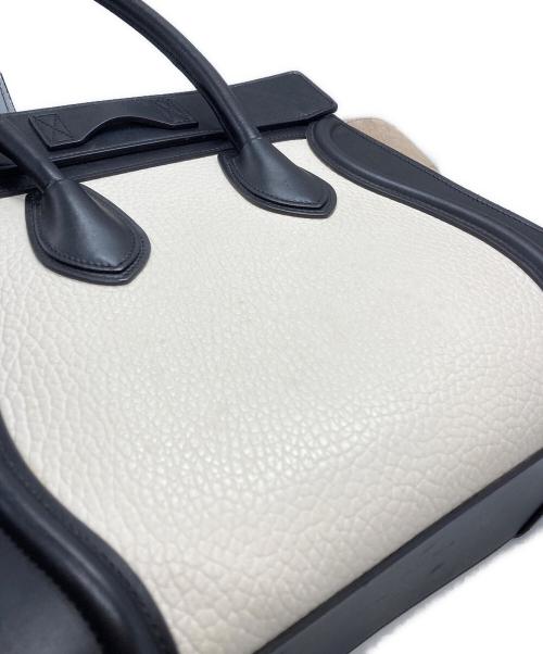 CELINE（セリーヌ）CELINE (セリーヌ) ラゲージマイクロショッパー/Luggage Micro Shopper ブラウン×ブラックの古着・服飾アイテム