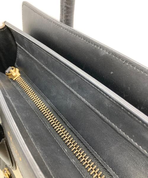 CELINE（セリーヌ）CELINE (セリーヌ) ラゲージマイクロショッパー/Luggage Micro Shopper ブラウン×ブラックの古着・服飾アイテム